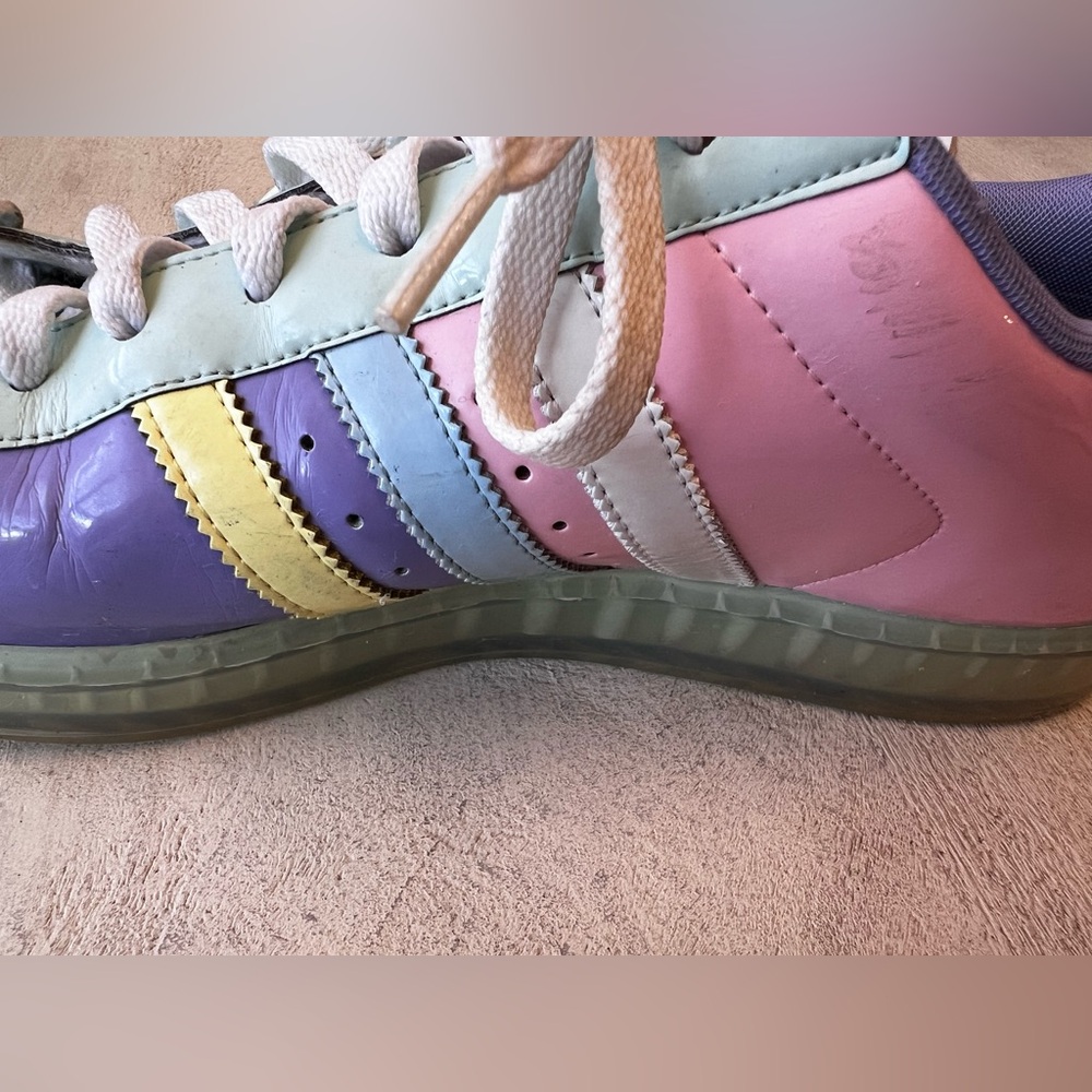 Adidas Superstar 1 Clear Patent Leather Pastel 'Easter' Shoes - Men's Size 11.5 - Picture 8 of 9